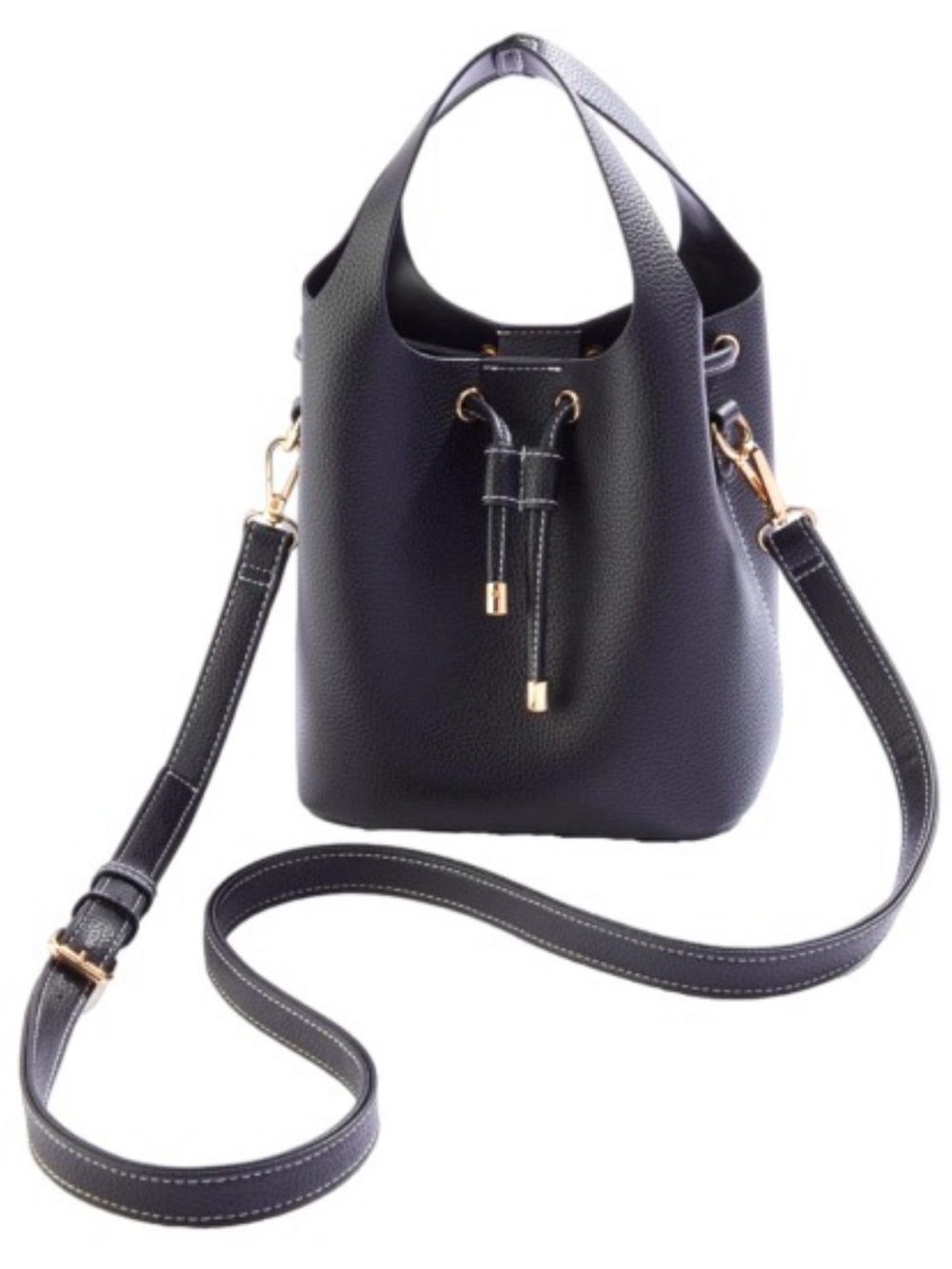 Cato Mini Bucket Bag with Drawstring and Adjustable Strap